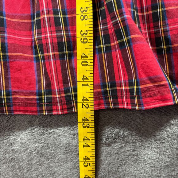 J. Crew NWT Tartan Plaid Midi Dress Ruffled Tiered Pockets Preppy Red Sz 0 I102 - Picture 9 of 14